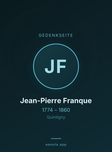 Gedenkportrait von Jean-Pierre Franque