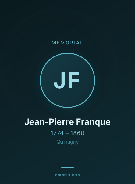 Memorial portrait of Jean-Pierre Franque