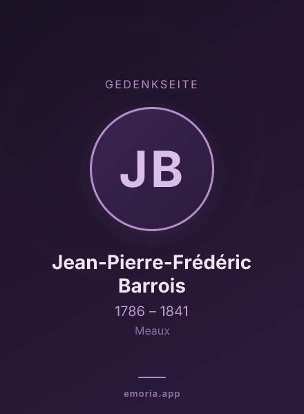 Gedenkportrait von Jean-Pierre-Frédéric Barrois