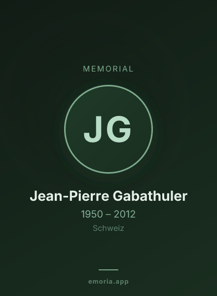 Memorial portrait of Jean-Pierre Gabathuler