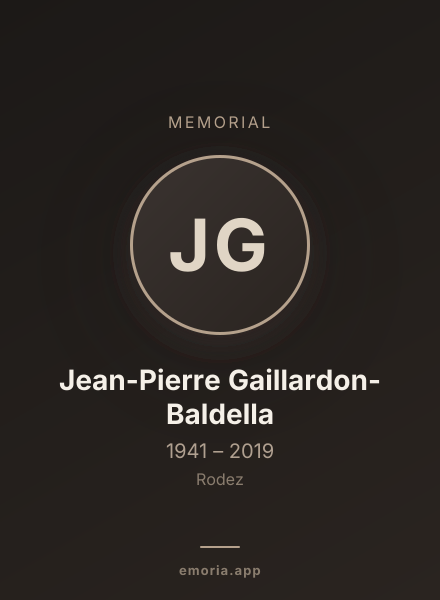 Memorial portrait of Jean-Pierre Gaillardon-Baldella