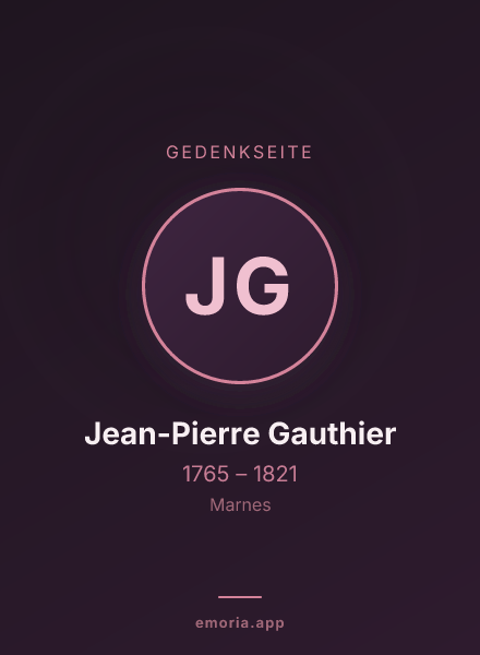 Gedenkportrait von Jean-Pierre Gauthier