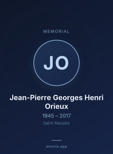 Memorial portrait of Jean-Pierre Georges Henri Orieux