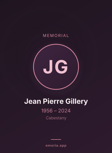 Memorial portrait of Jean Pierre Gillery