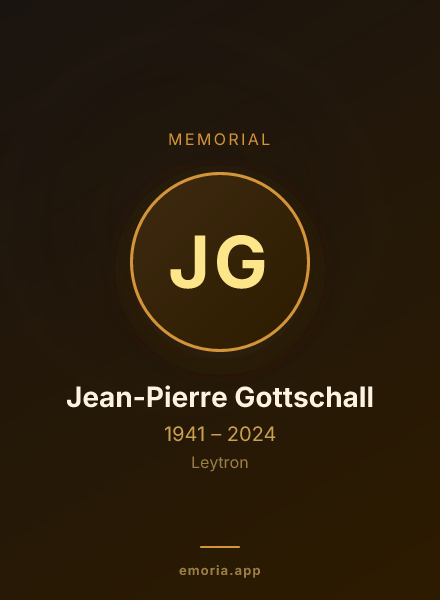 Memorial portrait of Jean-Pierre Gottschall