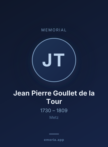 Memorial portrait of Jean Pierre Goullet de la Tour