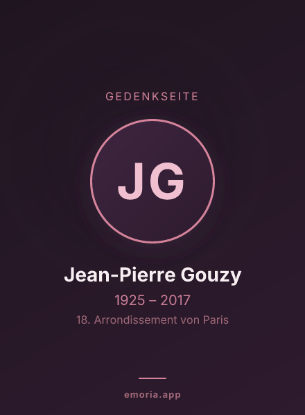 Gedenkportrait von Jean-Pierre Gouzy