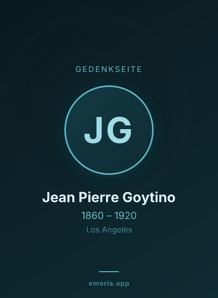 Gedenkportrait von Jean Pierre Goytino