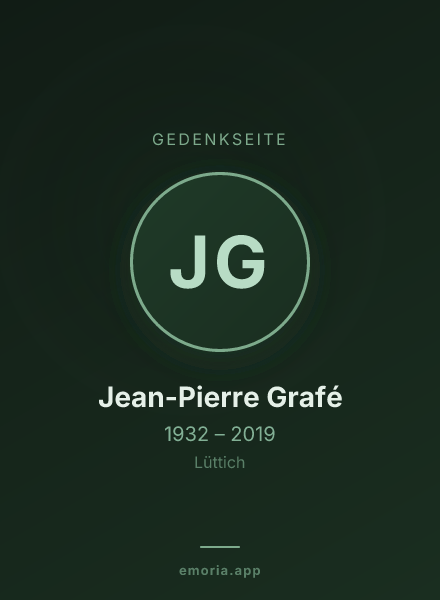 Gedenkportrait von Jean-Pierre Grafé