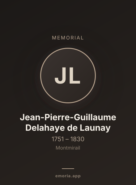 Memorial portrait of Jean-Pierre-Guillaume Delahaye de Launay