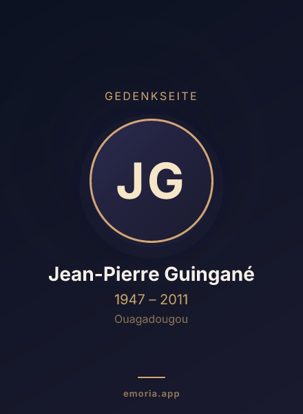 Gedenkportrait von Jean-Pierre Guingané