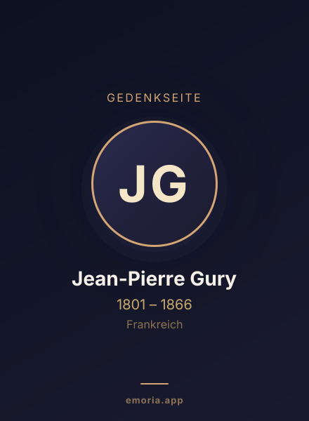 Gedenkportrait von Jean-Pierre Gury