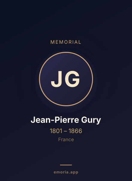 Memorial portrait of Jean-Pierre Gury