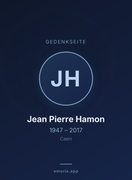 Gedenkportrait von Jean Pierre Hamon