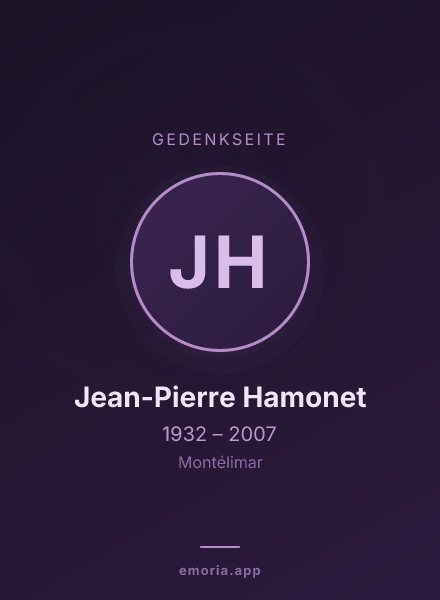 Gedenkportrait von Jean-Pierre Hamonet