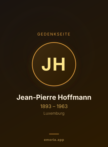 Gedenkportrait von Jean-Pierre Hoffmann