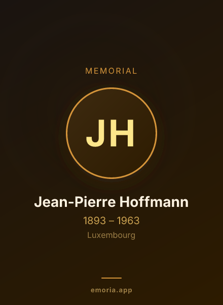 Memorial portrait of Jean-Pierre Hoffmann