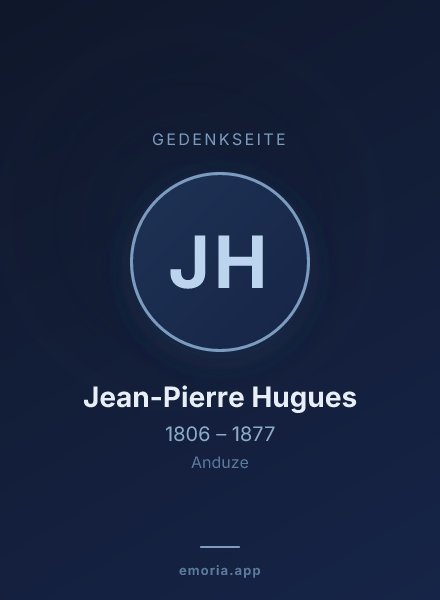 Gedenkportrait von Jean-Pierre Hugues