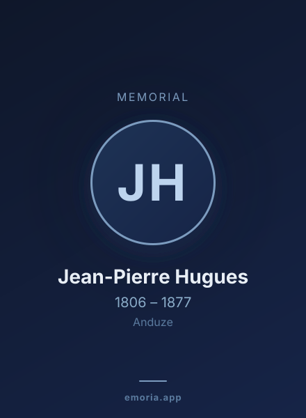 Memorial portrait of Jean-Pierre Hugues