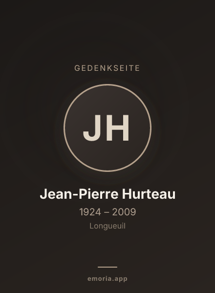 Gedenkportrait von Jean-Pierre Hurteau
