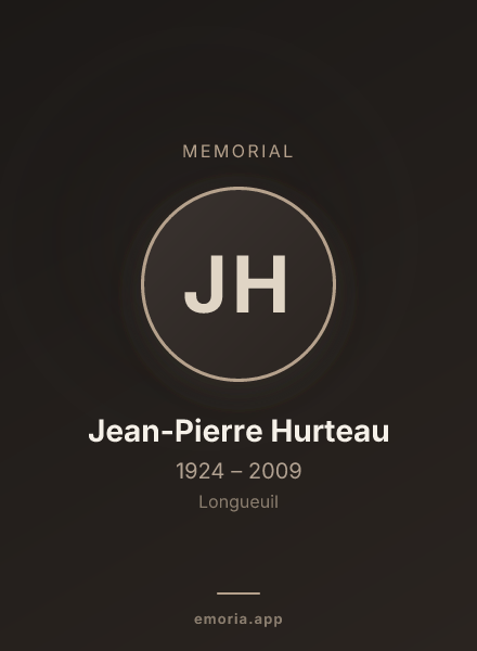 Memorial portrait of Jean-Pierre Hurteau