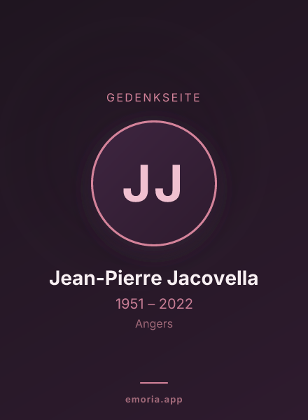 Gedenkportrait von Jean-Pierre Jacovella