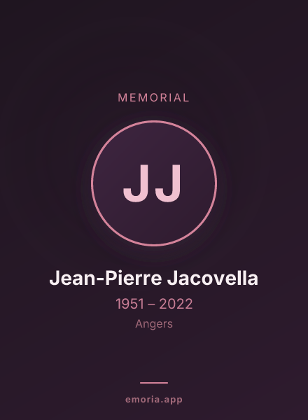 Memorial portrait of Jean-Pierre Jacovella