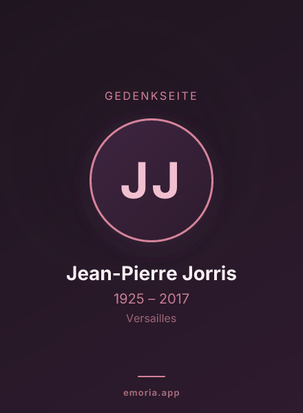 Gedenkportrait von Jean-Pierre Jorris