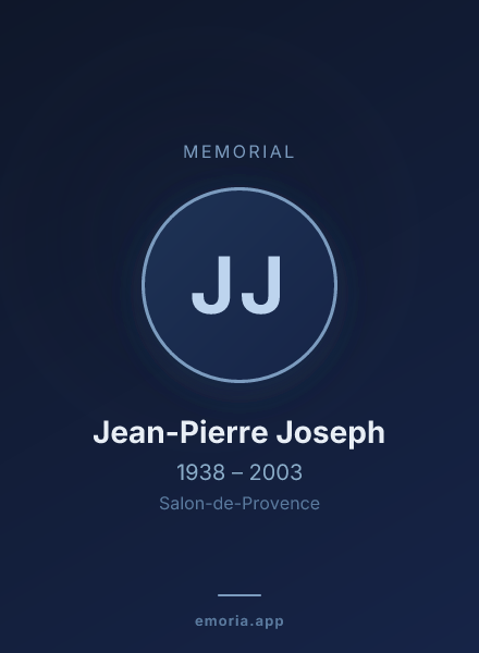 Memorial portrait of Jean-Pierre Joseph