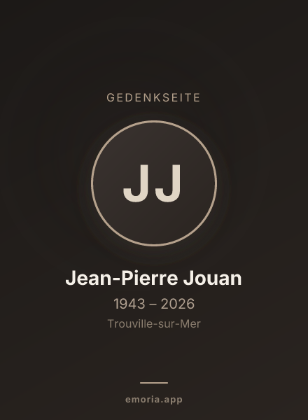 Gedenkportrait von Jean-Pierre Jouan