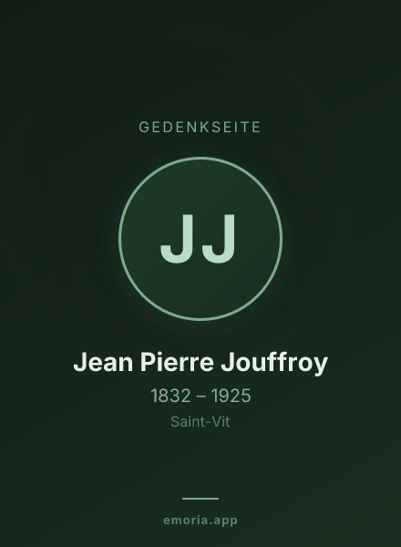 Gedenkportrait von Jean Pierre Jouffroy