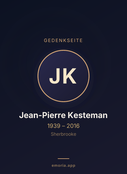 Gedenkportrait von Jean-Pierre Kesteman