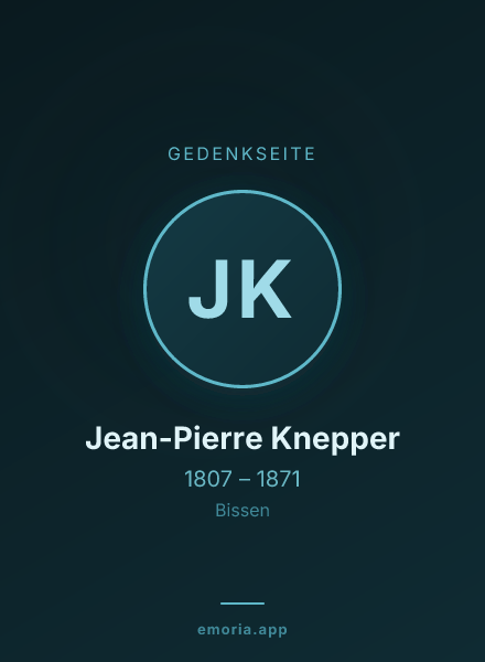 Gedenkportrait von Jean-Pierre Knepper
