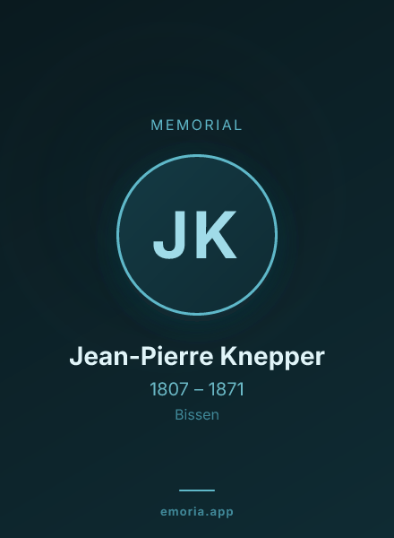 Memorial portrait of Jean-Pierre Knepper