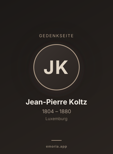 Gedenkportrait von Jean-Pierre Koltz