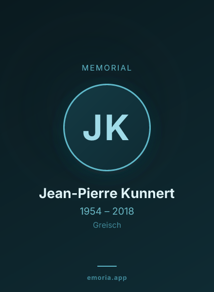 Memorial portrait of Jean-Pierre Kunnert
