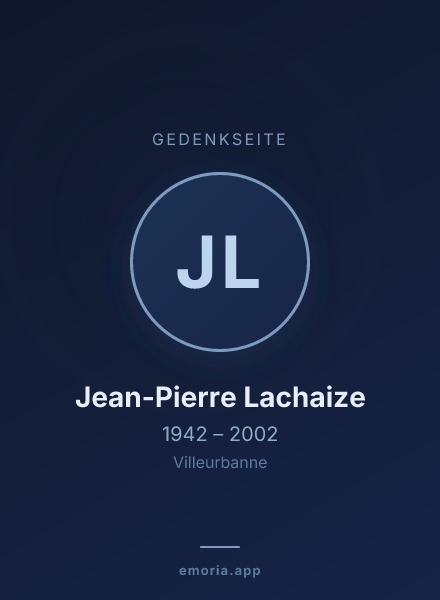 Gedenkportrait von Jean-Pierre Lachaize