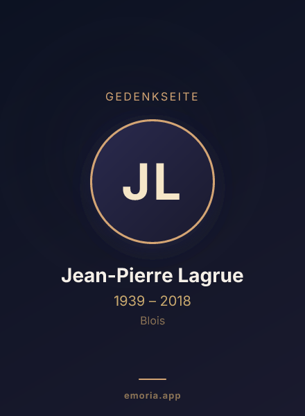 Gedenkportrait von Jean-Pierre Lagrue