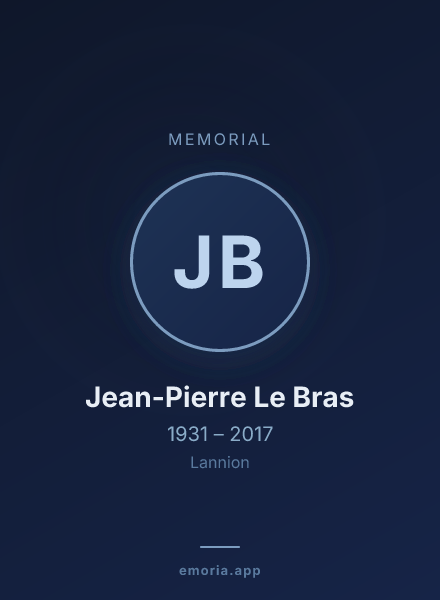 Memorial portrait of Jean-Pierre Le Bras