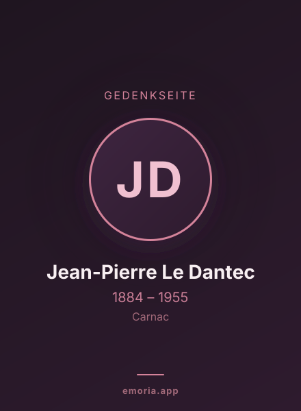 Gedenkportrait von Jean-Pierre Le Dantec