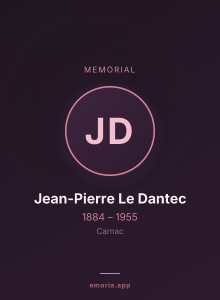Memorial portrait of Jean-Pierre Le Dantec