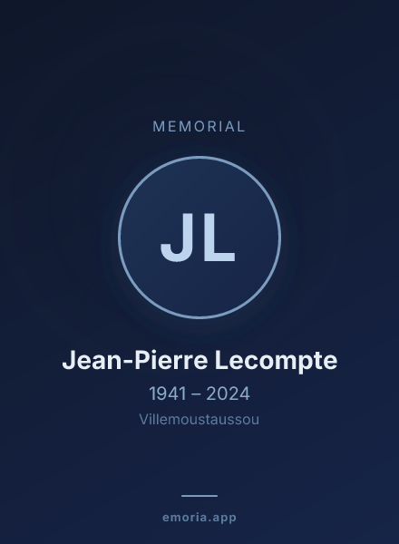 Memorial portrait of Jean-Pierre Lecompte