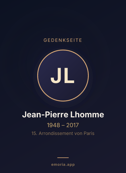 Gedenkportrait von Jean-Pierre Lhomme
