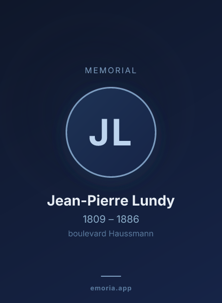 Memorial portrait of Jean-Pierre Lundy