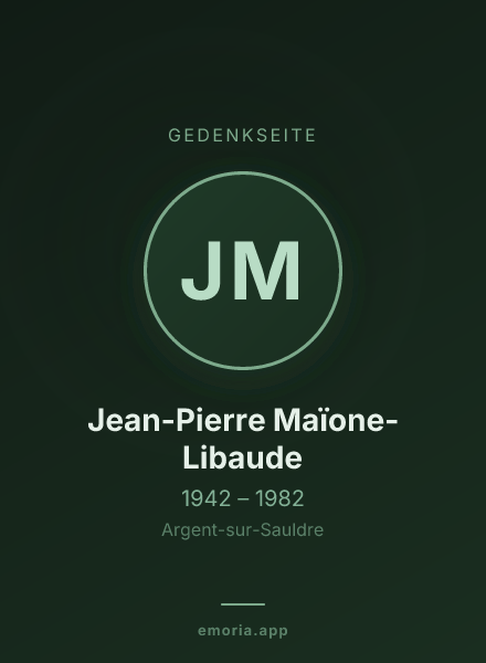 Gedenkportrait von Jean-Pierre Maïone-Libaude