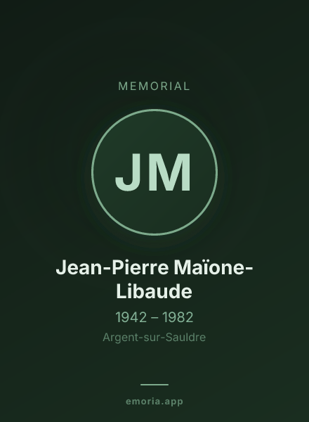Memorial portrait of Jean-Pierre Maïone-Libaude