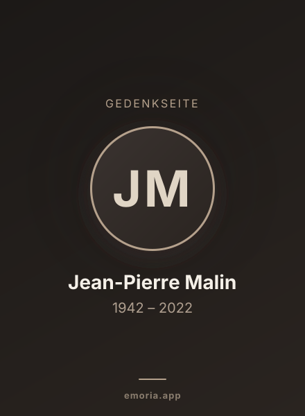Gedenkportrait von Jean-Pierre Malin