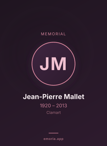 Memorial portrait of Jean-Pierre Mallet