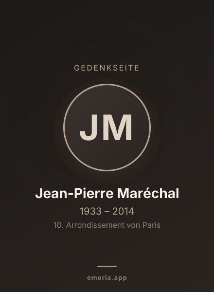 Gedenkportrait von Jean-Pierre Maréchal