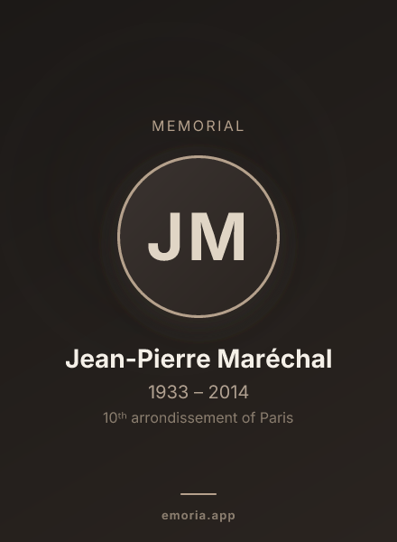 Memorial portrait of Jean-Pierre Maréchal
